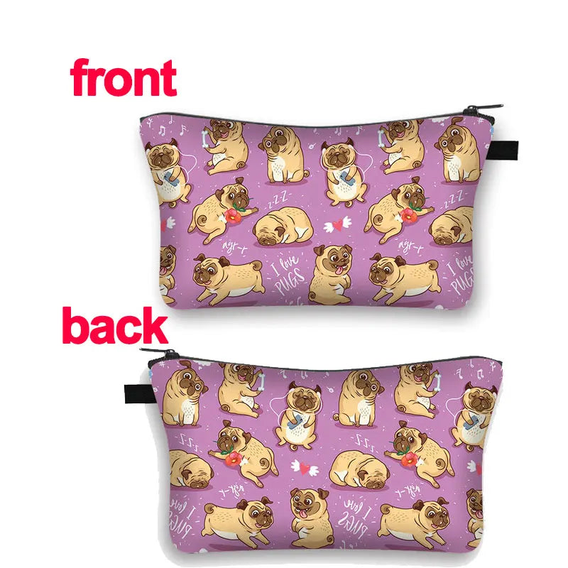 I Love Pugs (Makeup Bag)