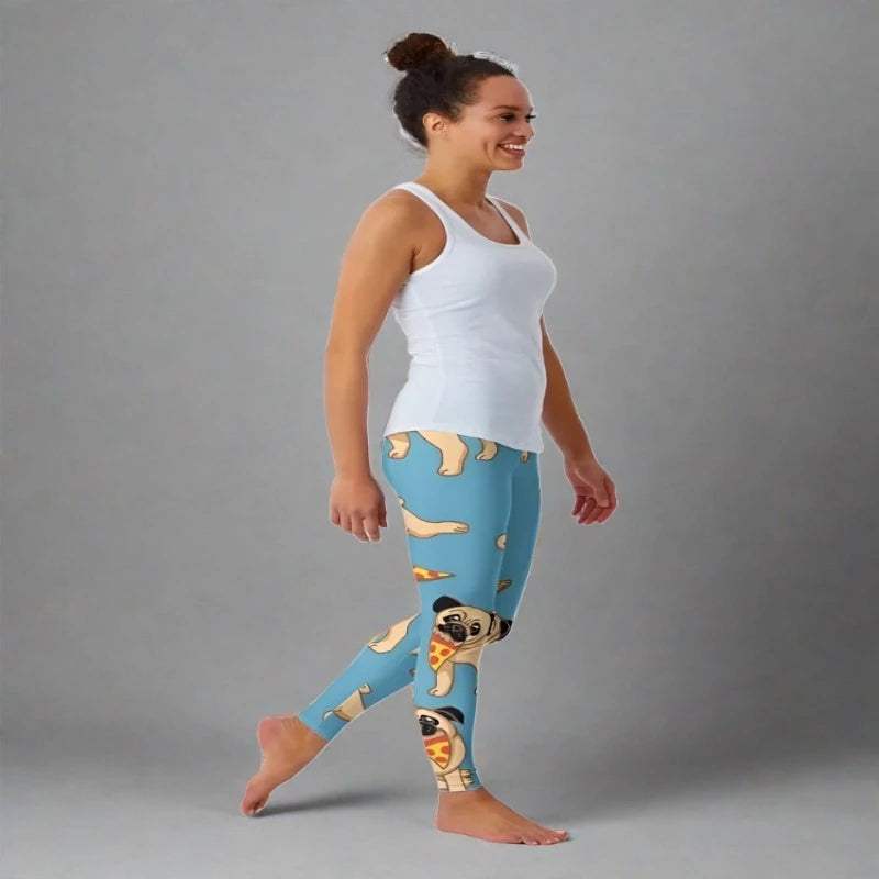 This Pug Loves Pizza Yoga Pants / Leggings