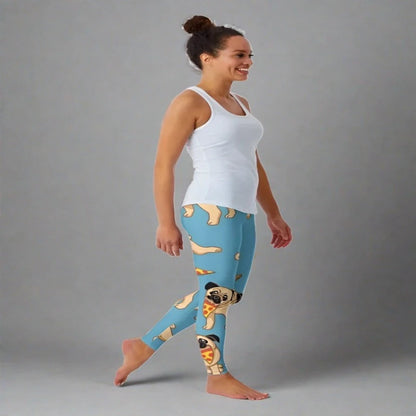 This Pug Loves Pizza Yoga Pants / Leggings