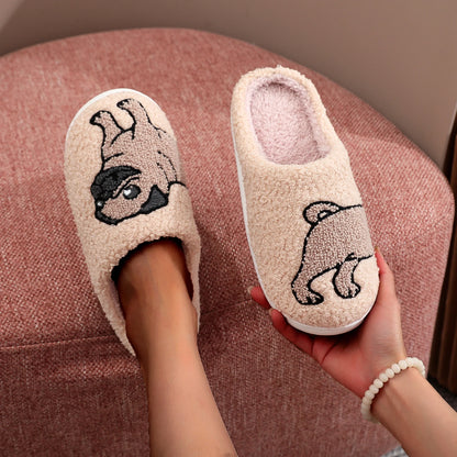 Slippers with Pug (unisex)