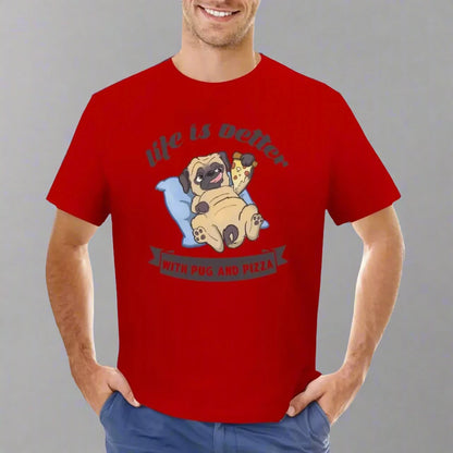 Life is better with Pugs and Pizza 🍕 (unisex T-shirt)