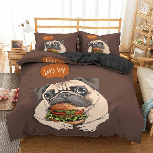 Burger Time Pug Bedding set