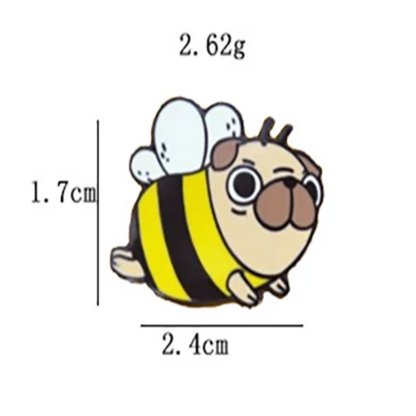 The Bee Pug Brooch / Pin