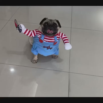 Scary Pug Halloween Costume 🦇 🎃
