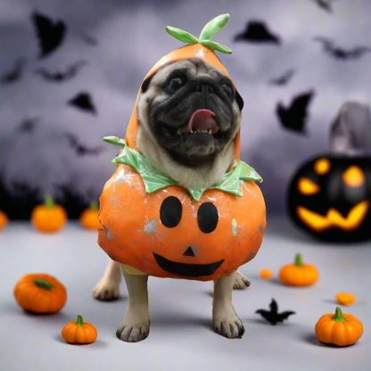 Pumpkin Pug Halloween Costume 🦇 🎃