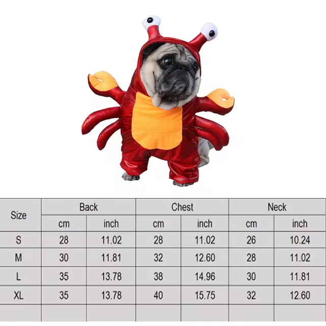 Crab Pug Halloween Costume 🦀