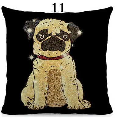 Various pugs cushion cover