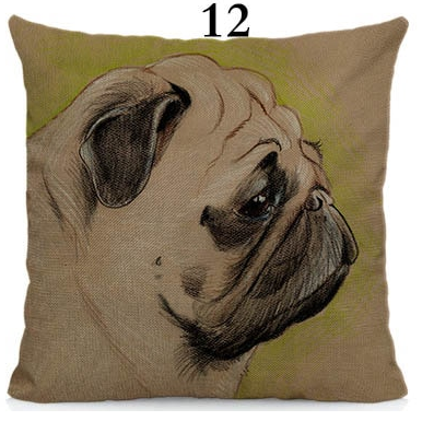 Various pugs cushion cover