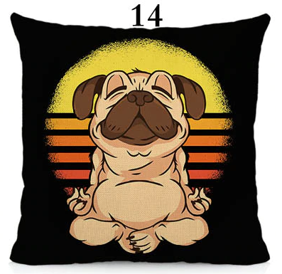 Various pugs cushion cover