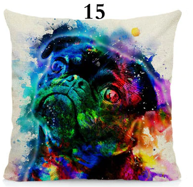 Various pugs cushion cover