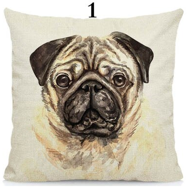 Various pugs cushion cover