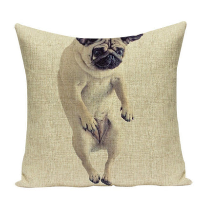 Sleepy pugs cushion cover