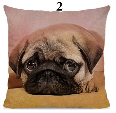 Various pugs cushion cover