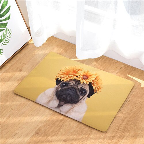 Funny carpets with pugs