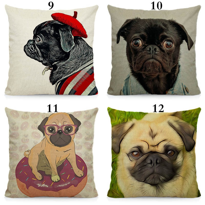 We R cool pugs cushion cover