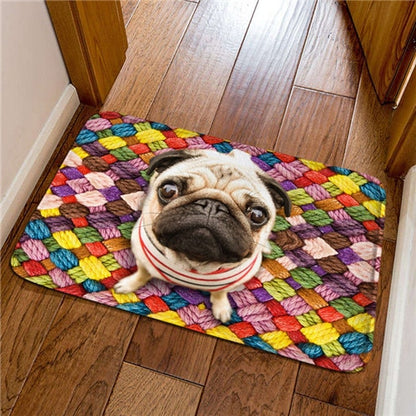 Carpet with pug