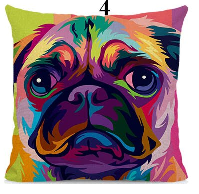 Various pugs cushion cover