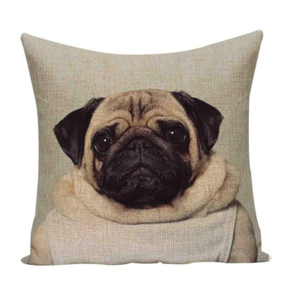 Sleepy pugs cushion cover