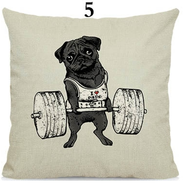 Various pugs cushion cover