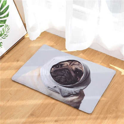 Funny carpets with pugs