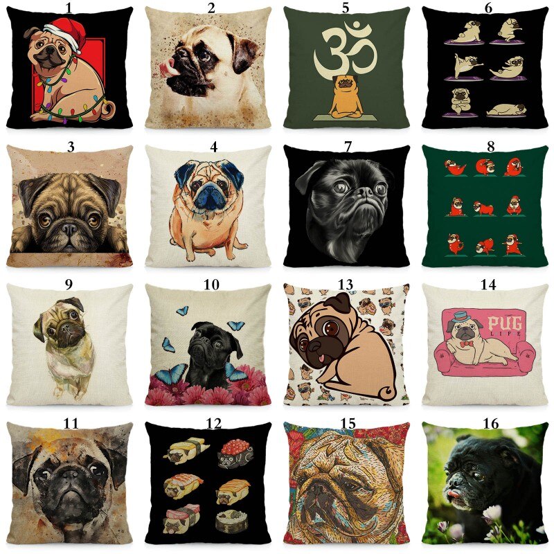 Cool pugs cushion cover