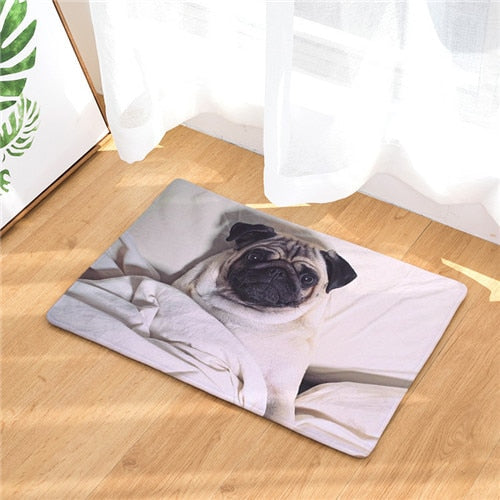 Funny carpets with pugs