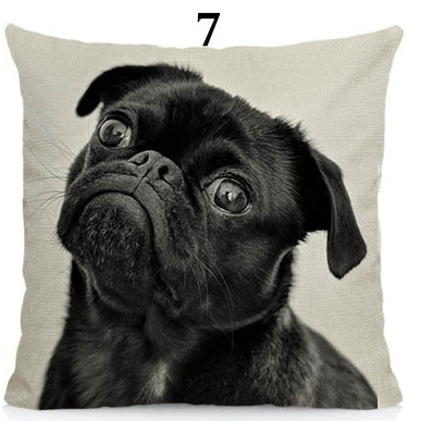 Various pugs cushion cover