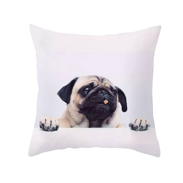 Creative pugs cushion cover