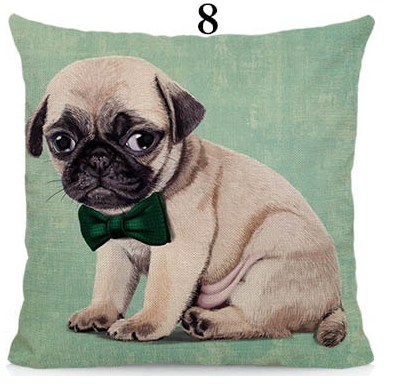 Various pugs cushion cover