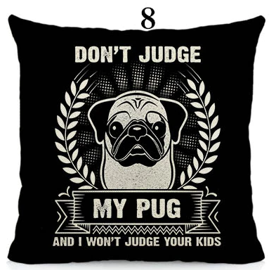 We R cool pugs cushion cover