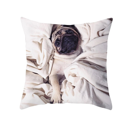 Creative pugs cushion cover