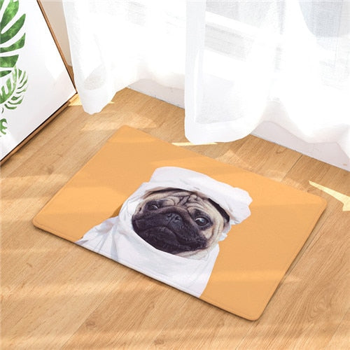 Funny carpets with pugs