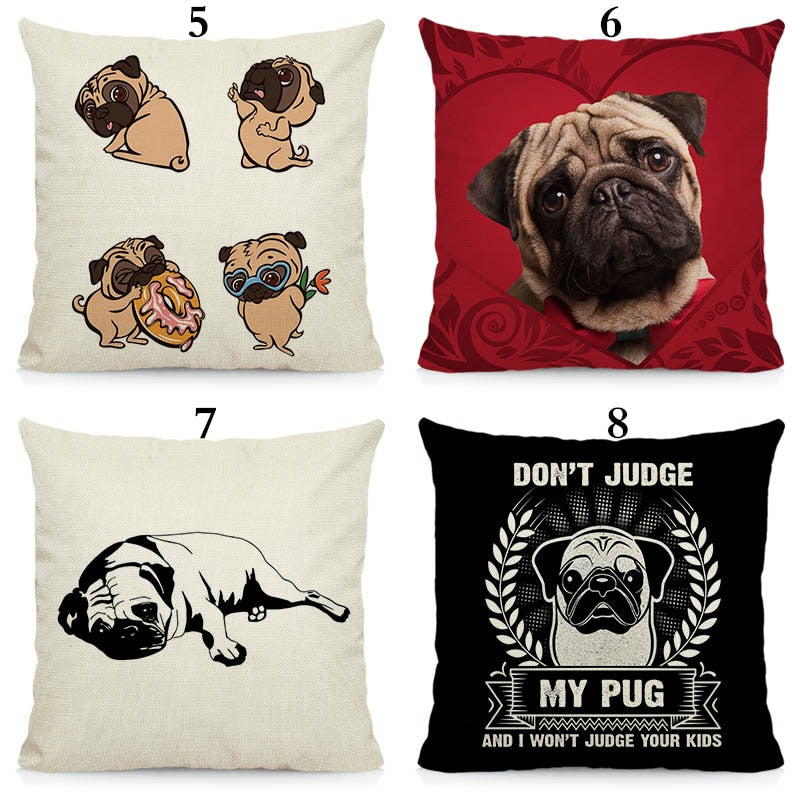 We R cool pugs cushion cover