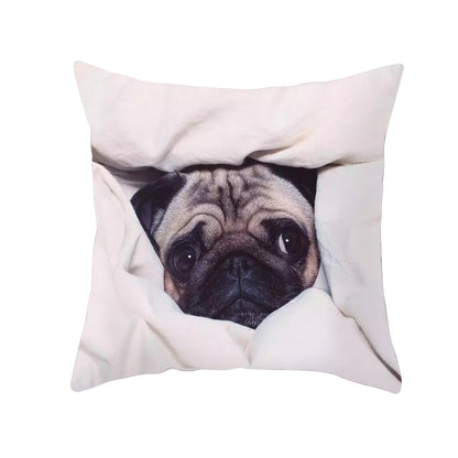 Creative pugs cushion cover