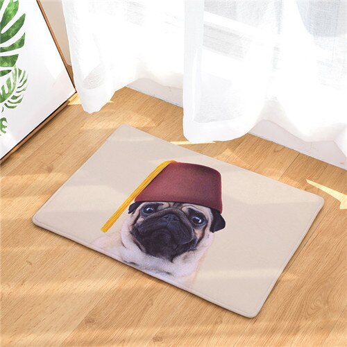 Funny carpets with pugs