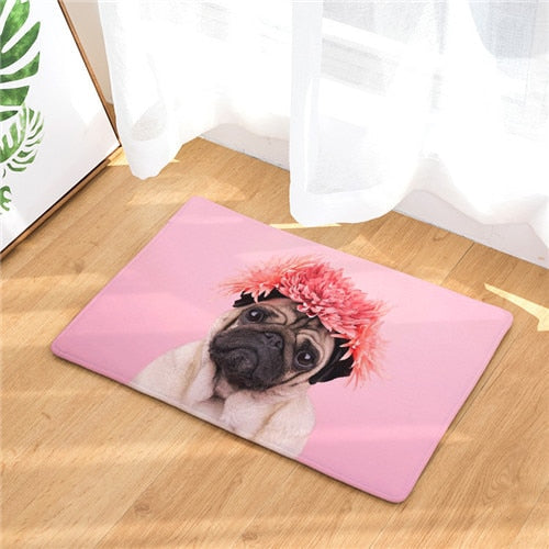 Funny carpets with pugs