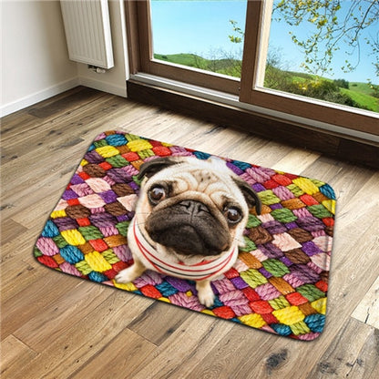 Carpet with pug