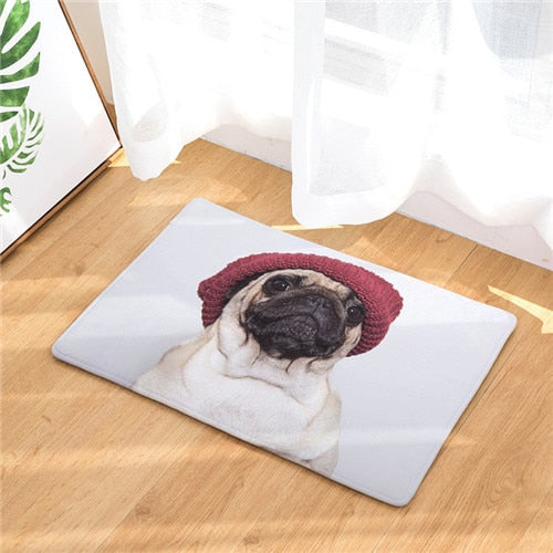 Funny carpets with pugs