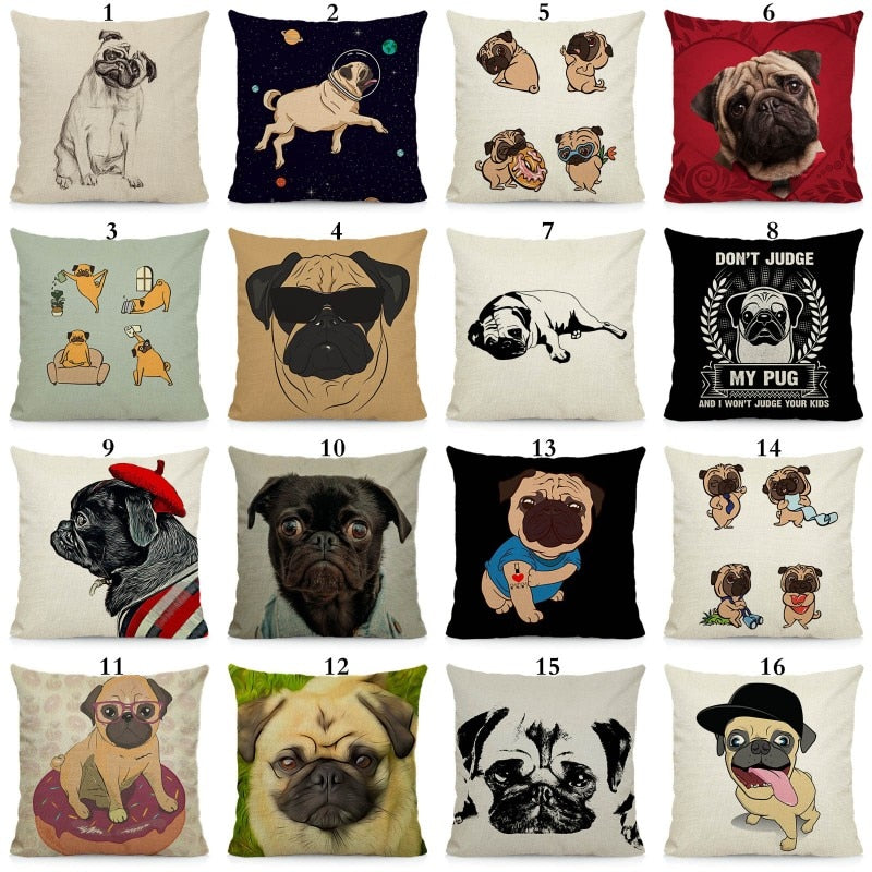 We R cool pugs cushion cover