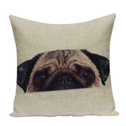 Sleepy pugs cushion cover