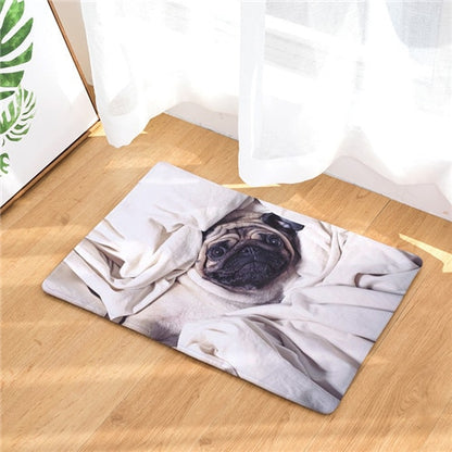 Funny carpets with pugs