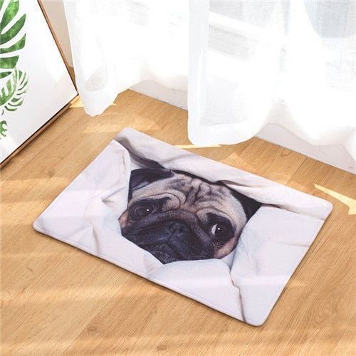 Funny carpets with pugs