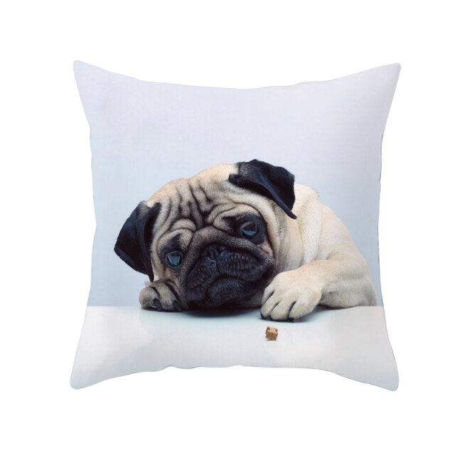 Creative pugs cushion cover