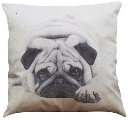 Cartoon cushion covers with pugs